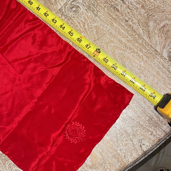 Liz claiborne red silk 1990s 90s Scarf vintage - Picture 7 of 8